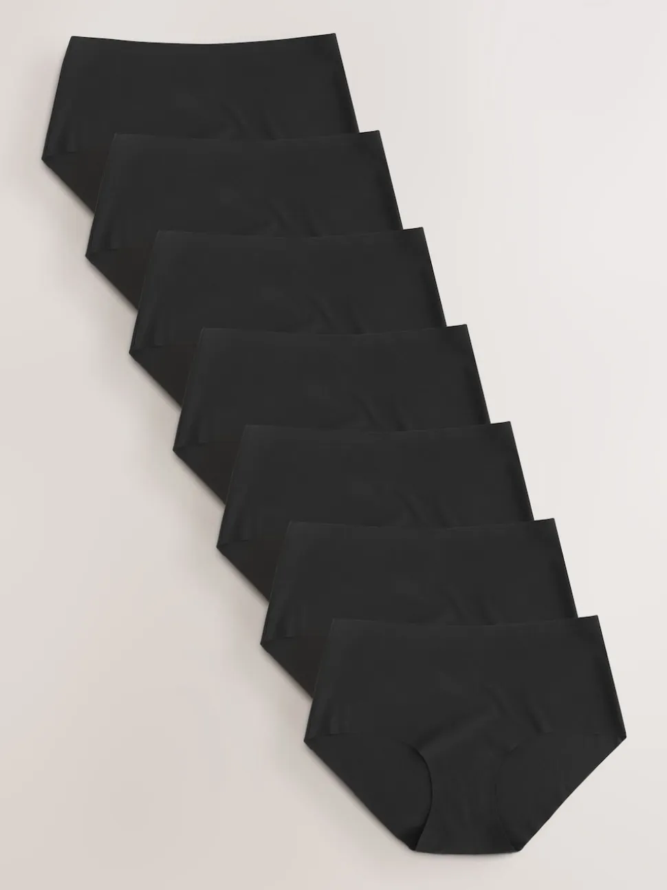 Noir - Lot 7 culottes invisibles et confortables