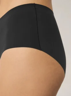 Noir - Lot 7 culottes invisibles et confortables