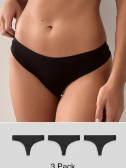 Noir - Lot 3 culottes invisibles et confortables