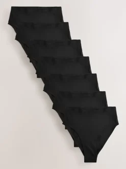 Noir - Lot 7 culottes invisibles et confortables