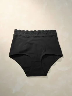 Noir - Lot 3 culottes Stoma en dentelle de coton