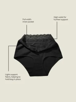 Noir - Lot 3 culottes Stoma en dentelle de coton