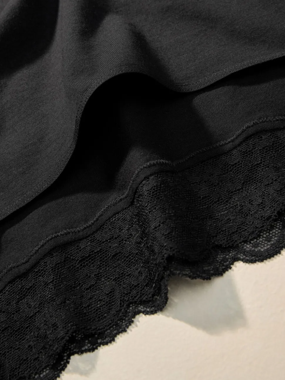 Noir - Lot 3 culottes Stoma en dentelle de coton