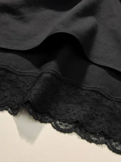 Noir - Lot 3 culottes Stoma en dentelle de coton