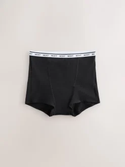 Noir - Lot de 4 caleçons menstruels en coton à flux intense