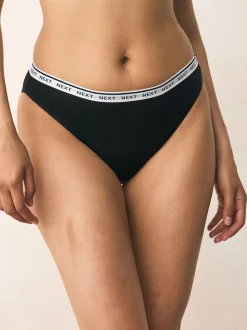 Noir - Lot de 4 caleçons menstruels en coton à flux intense