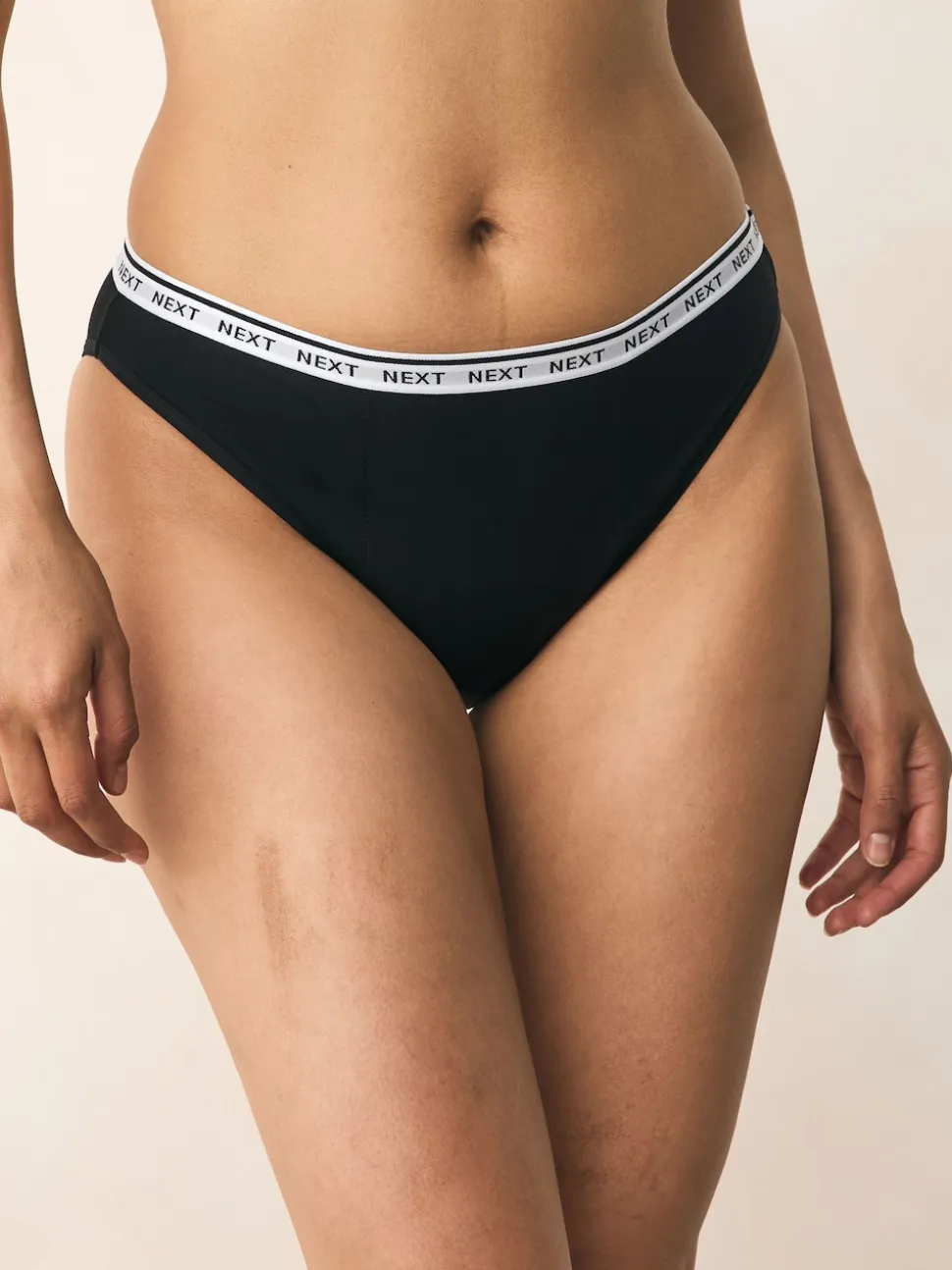 Noir - Lot de 4 caleçons menstruels en coton à flux intense
