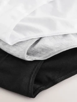 Noir - Lot de 10 culottes à logo en coton