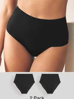 Noir - Lot de 2 culottes Anti Leak