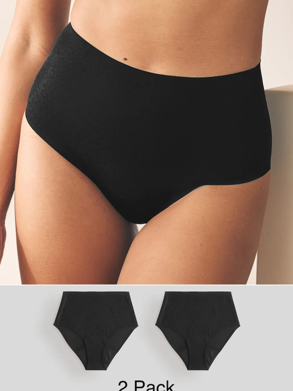 Noir - Lot de 2 culottes Anti Leak