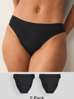 Noir - Lot de 2 culottes de période Invisible
