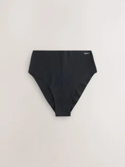 Noir - Lot de 3 culottes en coton majoritaire sans VPL