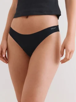 Noir - Lot de 3 culottes en coton majoritaire sans VPL