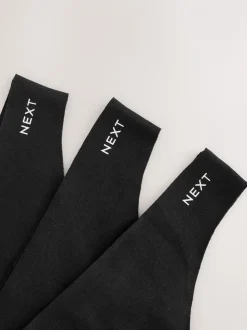 Noir - Lot de 3 culottes en coton majoritaire sans VPL