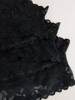 Noir - Lot de 3 culottes en dentelle