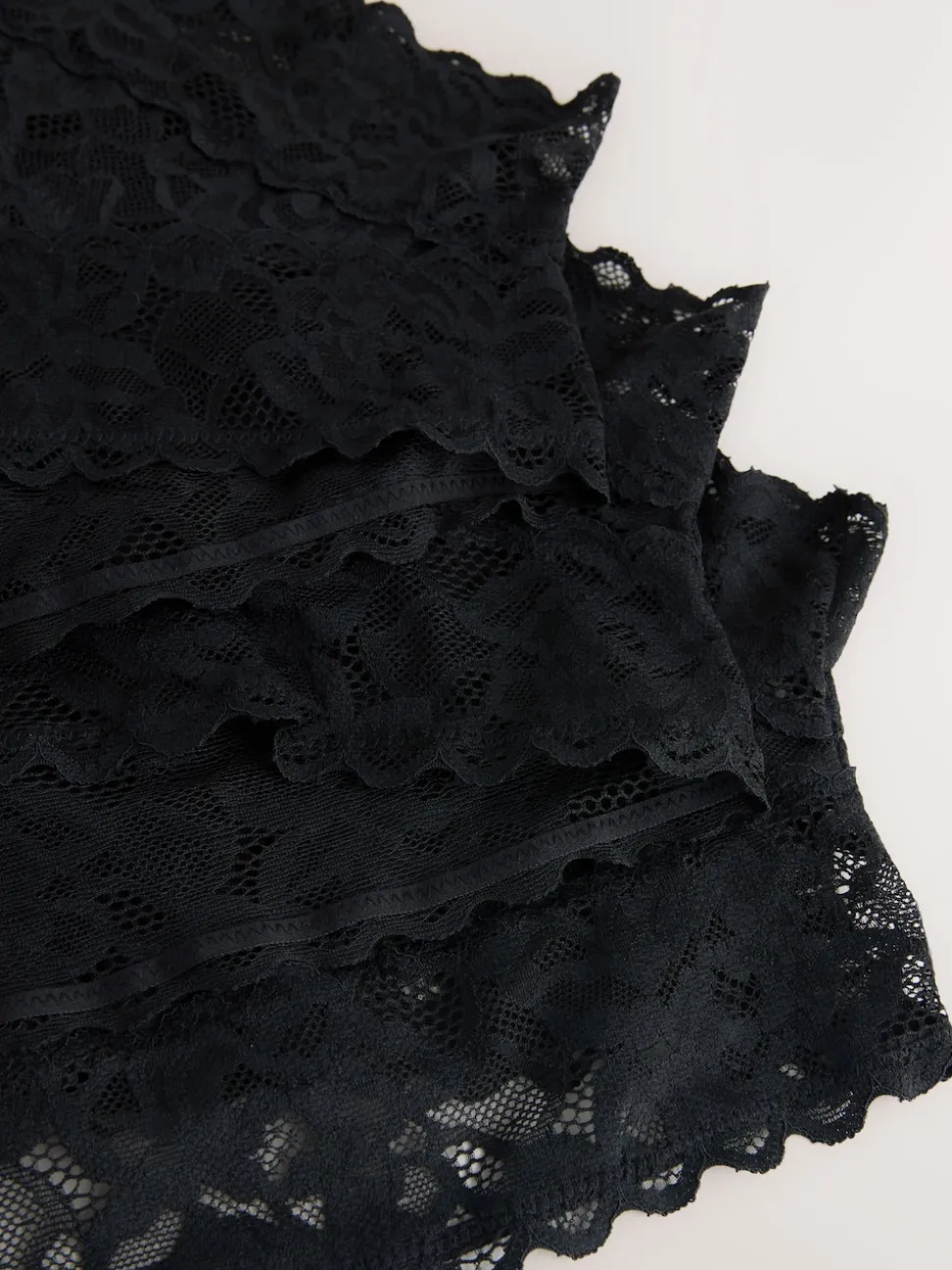 Noir - Lot de 3 culottes en dentelle