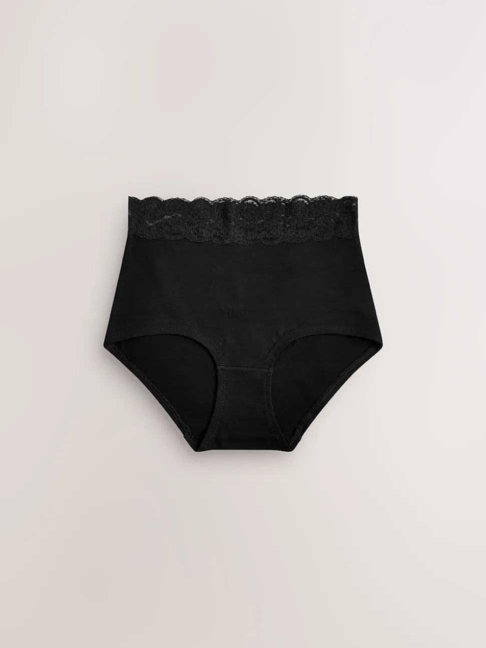 Noir - Lot de 4 culottes en coton et dentelle