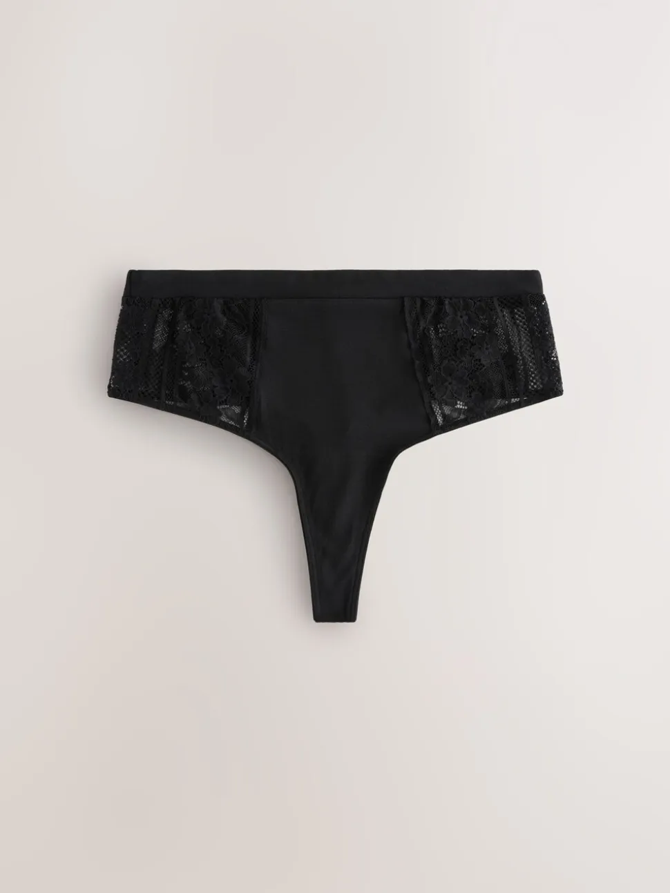 Noir - Lot de 3 culottes en modal et dentelle