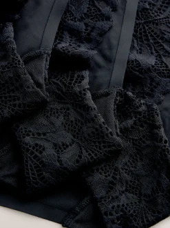 Noir - Lot de 3 culottes NVPL en dentelle sur le devant