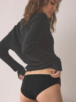 Noir - Lot de 3 culottes NVPL en dentelle sur le devant