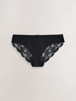 Noir - Lot de 7 culottes NVPL avec dos en dentelle