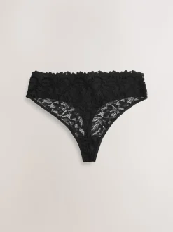 Noir - Lot de 3 culottes NVPL en dentelle sur le devant