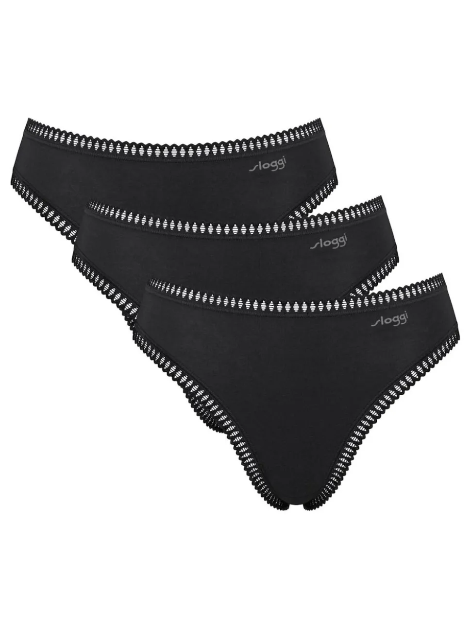 Noir - Lot de 3 hipsters Sloggi GO Crush