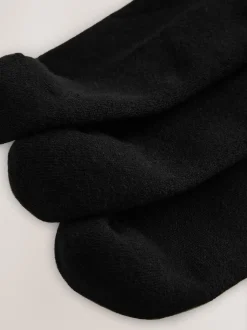 Noir - Lot de 3 paires de chaussettes courtes côtelées à semelle coussinée avec soutien de la voûte plantaire