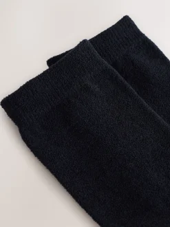 Noir - Lot de 2 paires de chaussettes en polaire thermique