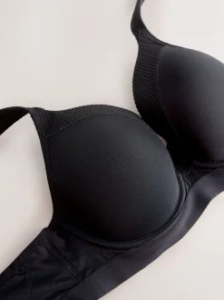 Noir - Lot de 2 soutiens-gorge de sport à armatures B-G Impact élevé Dry Tech