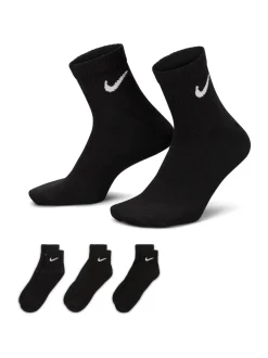 Noir - Lot de chaussettes de cheville Nike Lightweight Everyday 3
