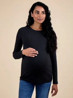 Noir - Lot de 2Hauts de grossesse et d’allaitement JoJo Maman Bébé côtelés