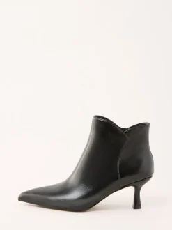 Noir - Love & Roses bottes élégantes en Faux Cuir à Kitten heel et bout pointu