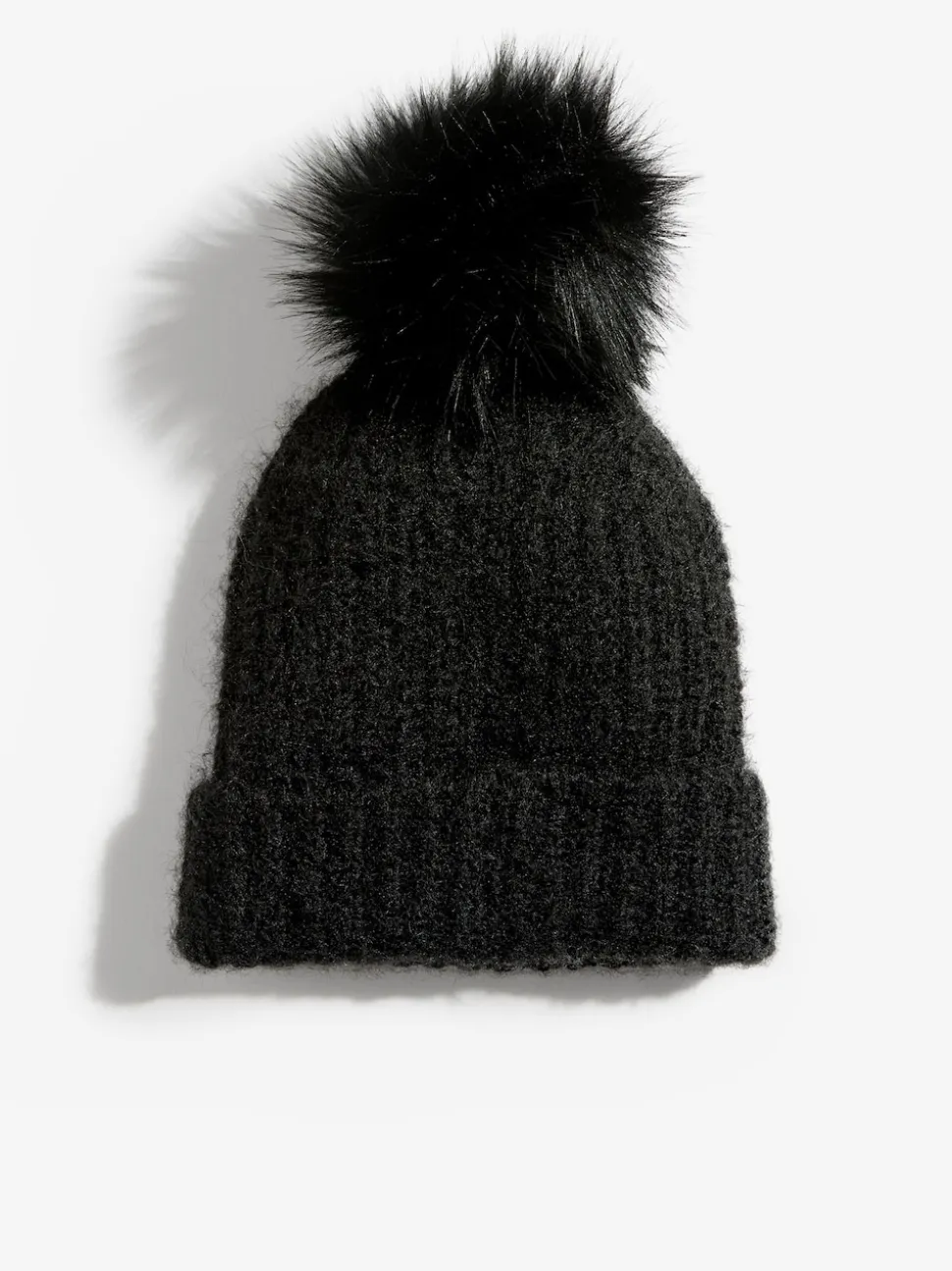 Noir - Love & Roses Chapeau à pompon confortable