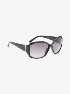 Noir - Lunettes de soleil à découpe effet dégradé