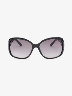 Noir - Lunettes de soleil à découpe effet dégradé