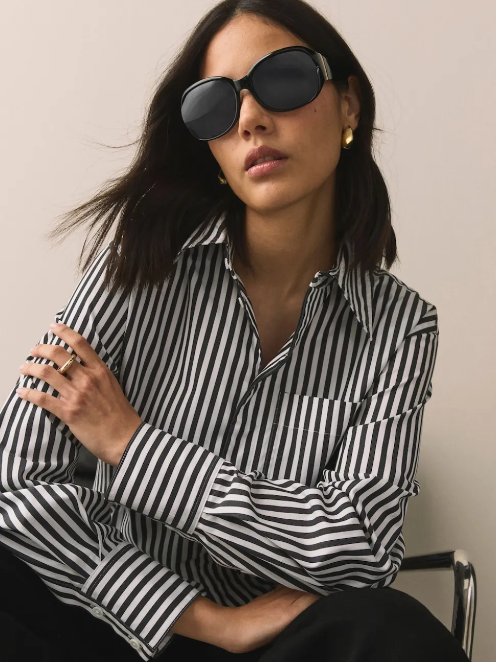 Noir - Lunettes de soleil enveloppantes