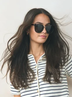 Noir - Lunettes de soleil rondes
