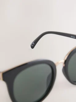 Noir - Lunettes de soleil rondes