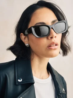 Noir - Lunettes de soleil carrées