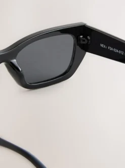 Noir - Lunettes de soleil carrées