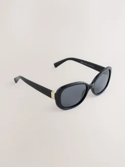Noir - Lunettes de soleil cache-cœur carrées