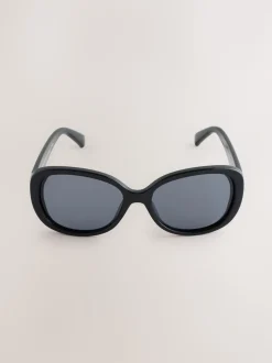 Noir - Lunettes de soleil cache-cœur carrées