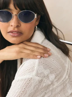 Noir - Lunettes de soleil ovales Tone
