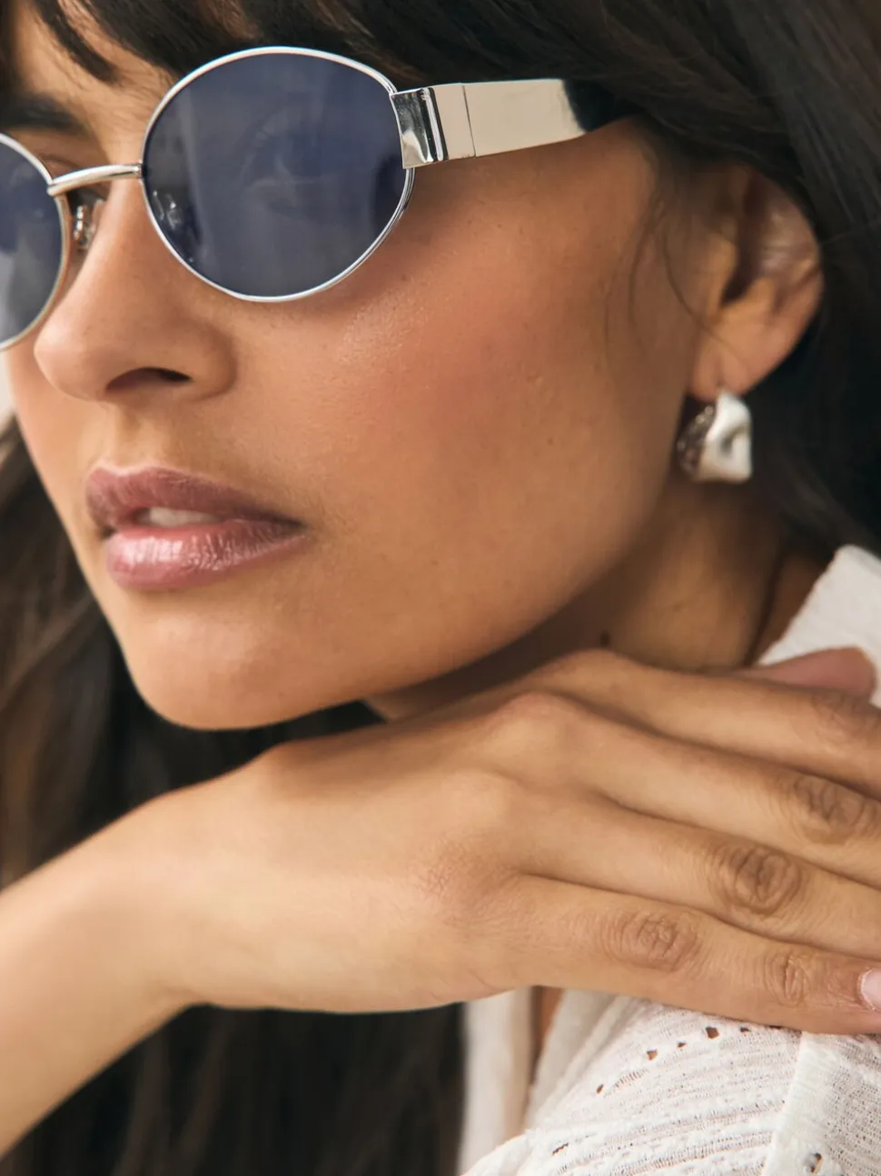Noir - Lunettes de soleil ovales Tone