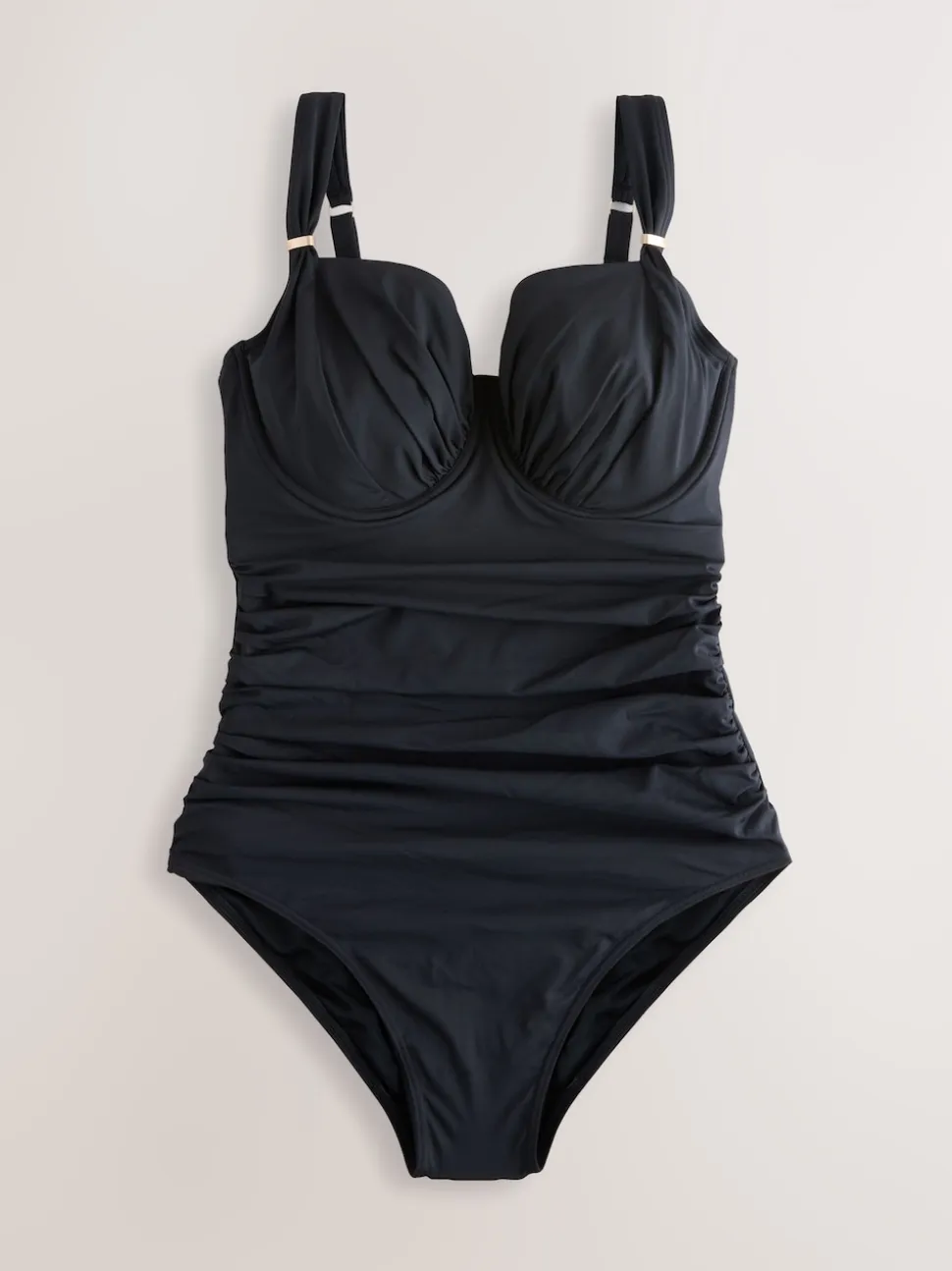 Noir - Maillot de bain DK à armatures avec contrôle du ventre