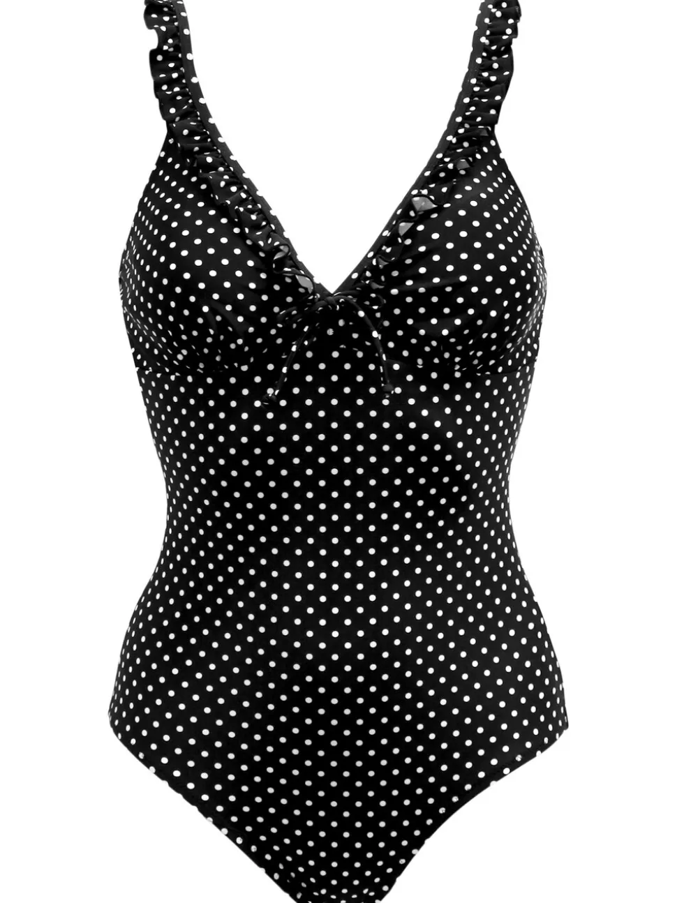 Noir - Maillot de bain Pour Moi Sicily Tummy Control à volants