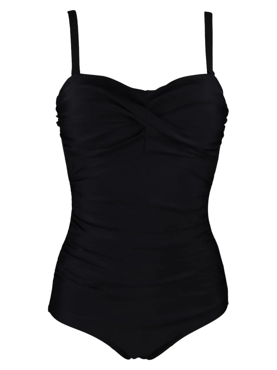 Noir - Maillot de bain Pour Moi Santa Monica gainant au ventre à bretelles amovibles