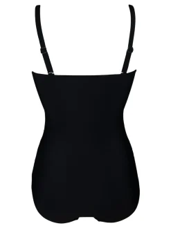 Noir - Maillot de bain Pour Moi Santa Monica gainant au ventre à bretelles amovibles