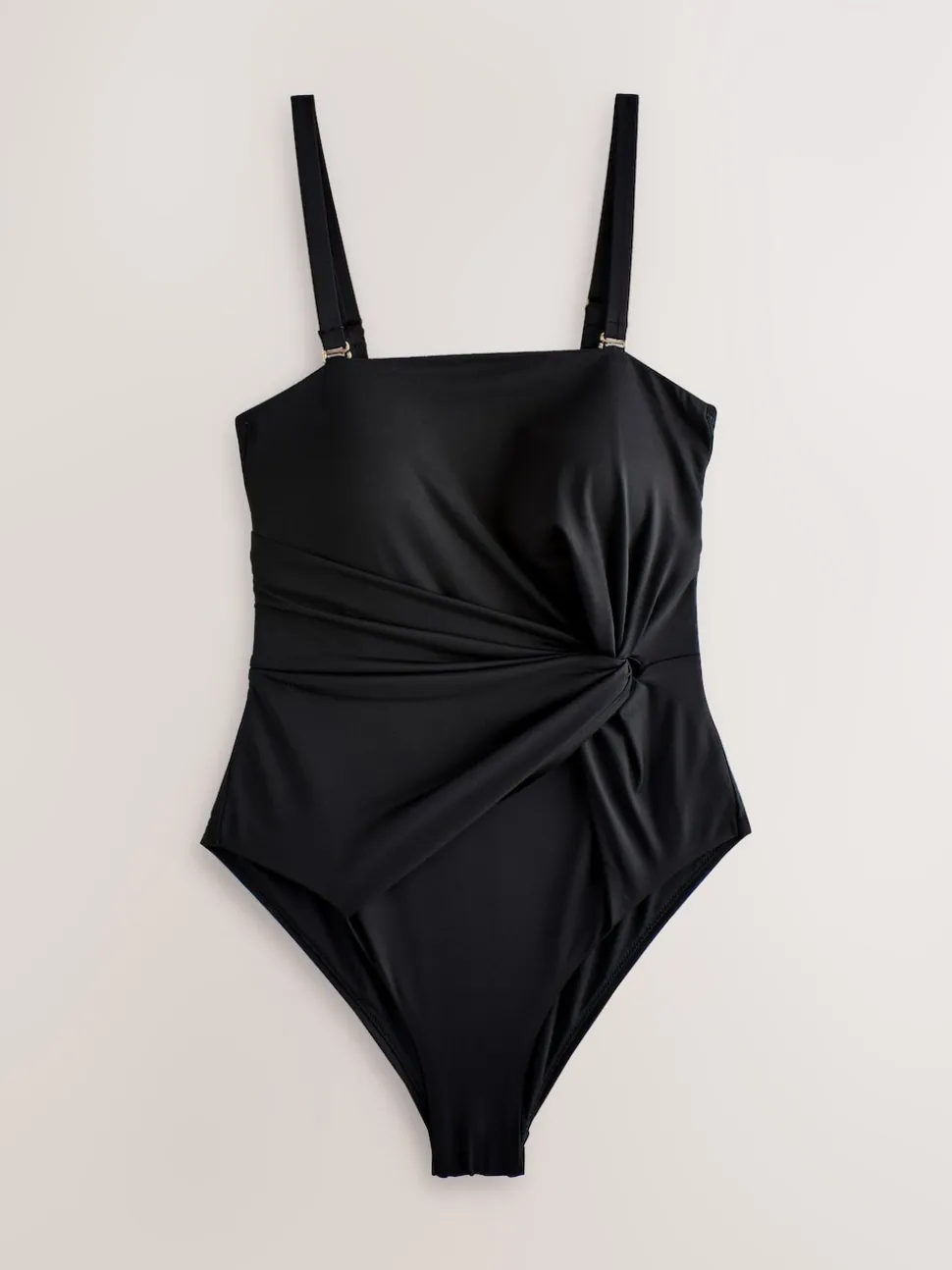 Noir - Maillot de bain Twist Bandeau Tummy Control